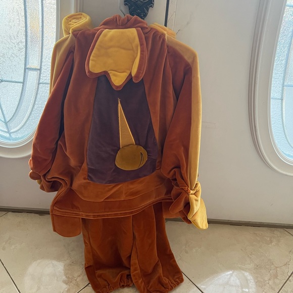 HTF Disney Store Cogsworth Plush Costume Beauty & The Beast Child Size clock - Picture 6 of 8